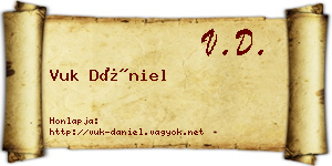 Vuk Dániel névjegykártya